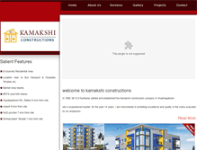 Tablet Screenshot of kamakshiconstructions.com